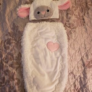 0-3 month baby lamb Halloween costume, worn once